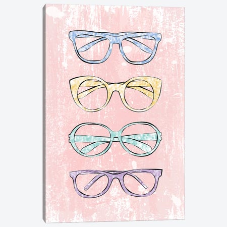 Pink Glasses Canvas Print #PAV253} by Martina Pavlova Canvas Art