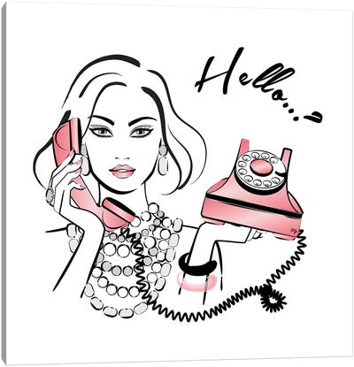 Hello..? Canvas Art Print - Martina Pavlova Quotes & Sayings