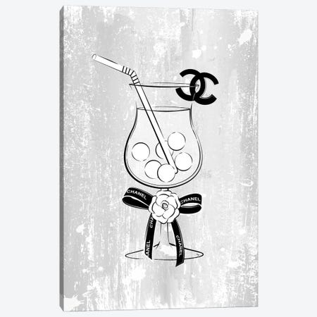 Chanel Drink Gray Canvas Print #PAV303} by Martina Pavlova Canvas Wall Art