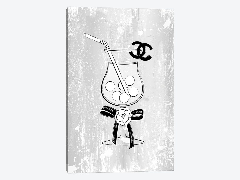 Chanel Drink Gray by Martina Pavlova 1-piece Canvas Print