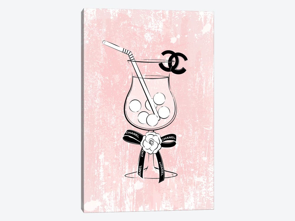 Chanel Drink Pink by Martina Pavlova 1-piece Canvas Artwork