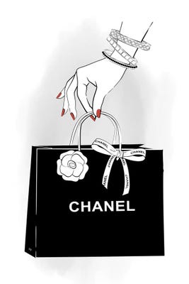 Chanel Hand by Martina Pavlova Fine Art Paper Poster ( Hobbies & lifestyles > Shopping art) - 24x16x.25