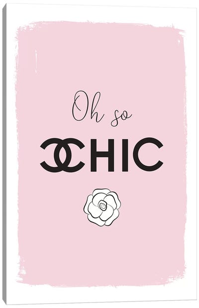Chic Pink Canvas Art Print - A Word to the Wise