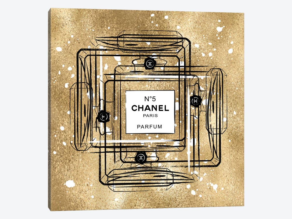 Golden Chanel by Martina Pavlova 1-piece Canvas Art Print