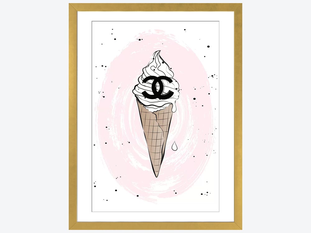 Gucci Ice Cream Canvas Artwork by Martina Pavlova