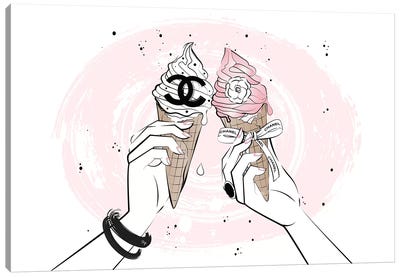 Ice Cream Cheers Canvas Art Print - Martina Pavlova Fashion Brands