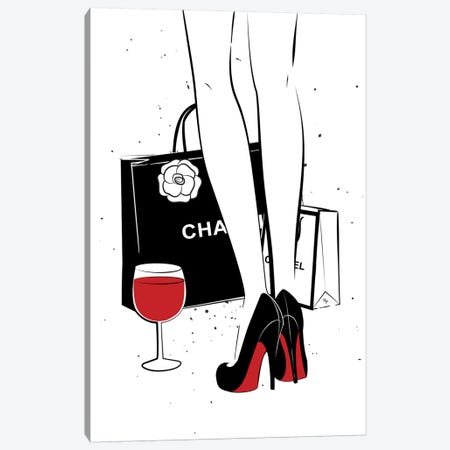 Martina Pavlova Canvas Wall Decor Prints - Chanel Winter ( Hobbies & lifestyles > Shopping art) - 40x26 in