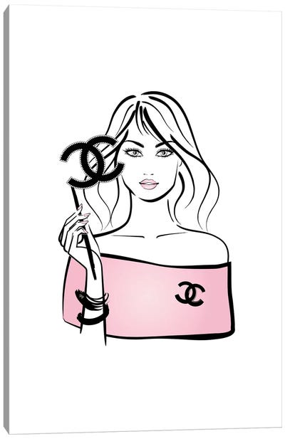 See CC Pink Canvas Art Print - Chanel Art