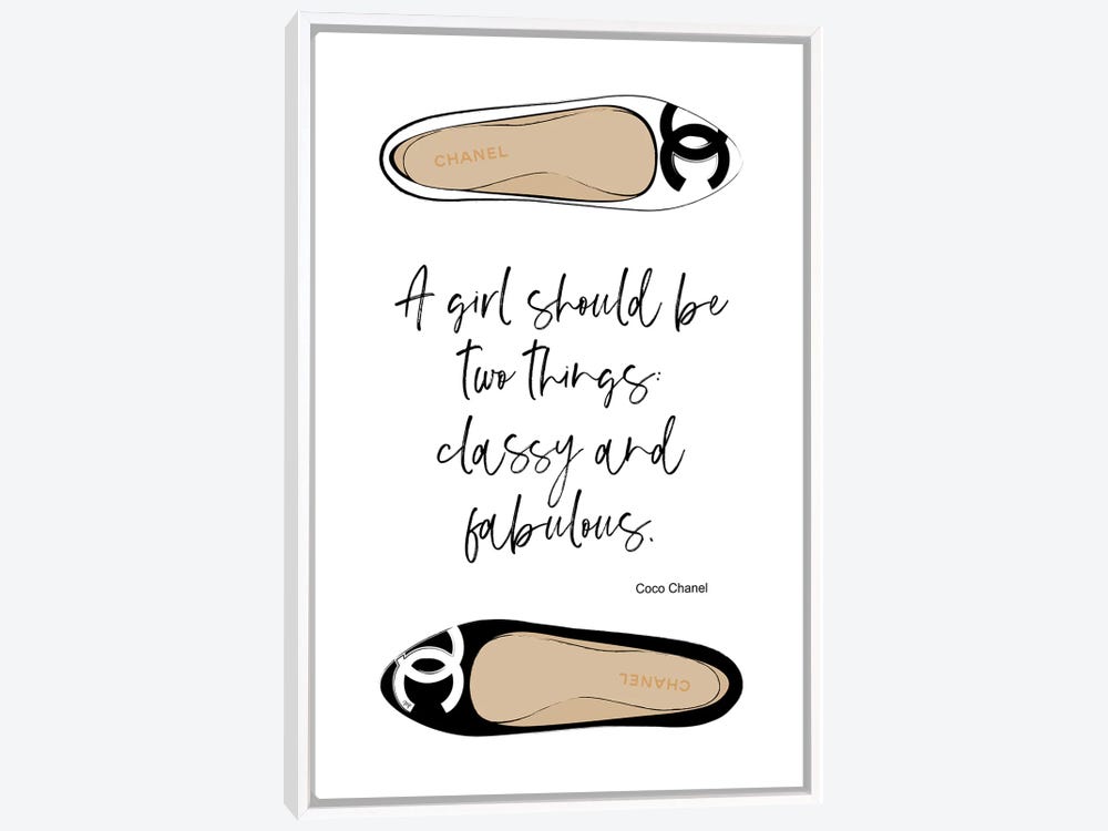 Shoes Quote Art Print by Martina Pavlova