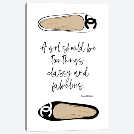Shoes Quote Canvas Print #PAV335} by Martina Pavlova Canvas Art