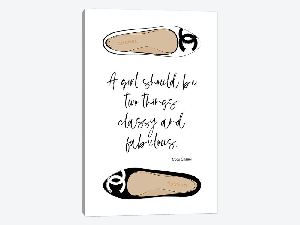 Shoes Quote by Martina Pavlova 1-piece Canvas Wall Art