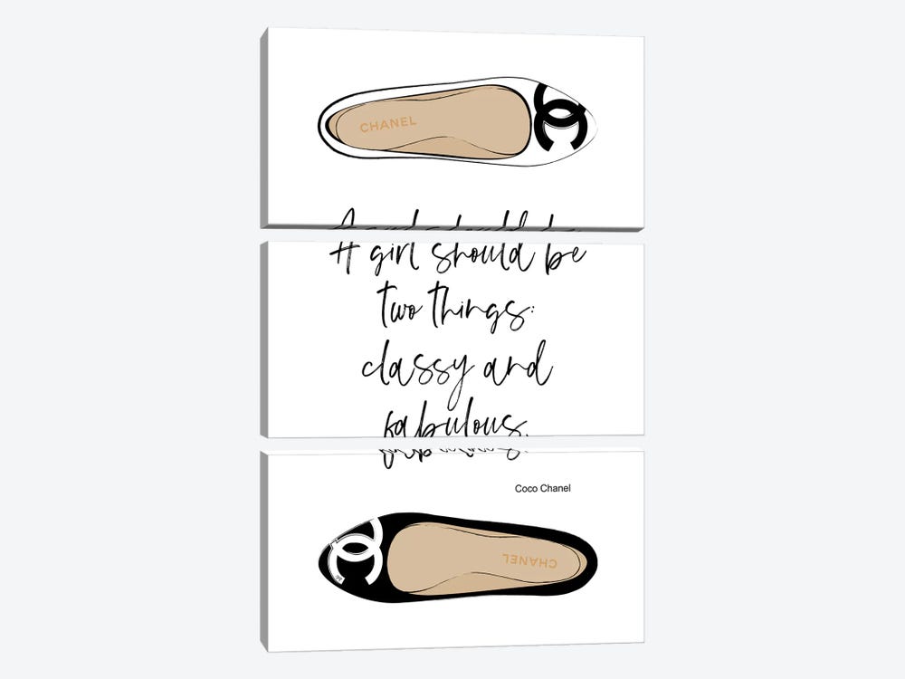 Shoes Quote by Martina Pavlova 3-piece Canvas Art