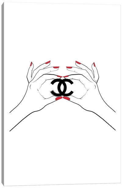 Small Logo Canvas Art Print - Chanel Art