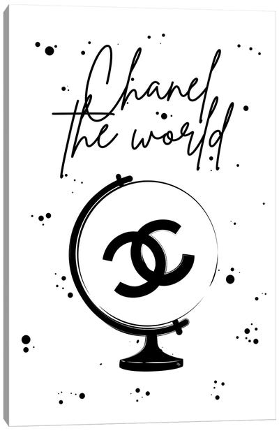 Chanel World In Black & White Canvas Art Print - Martina Pavlova Quotes & Sayings