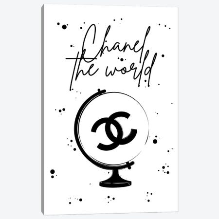 Chanel World In Black & White Canvas Print #PAV341} by Martina Pavlova Canvas Art