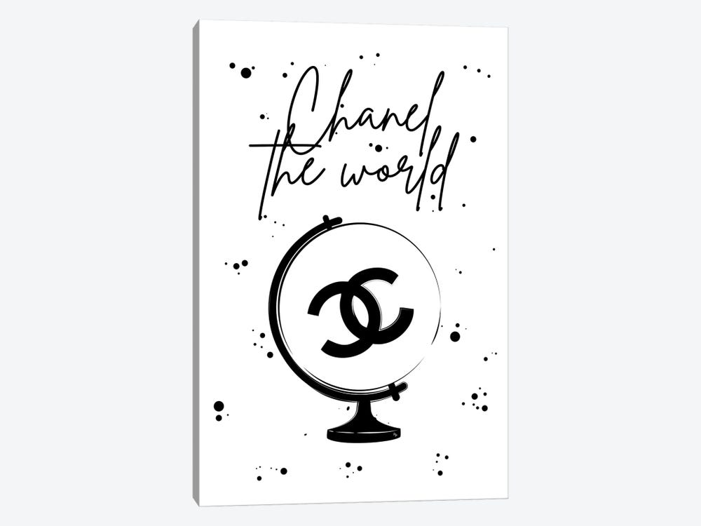 Chanel World In Black & White by Martina Pavlova 1-piece Art Print