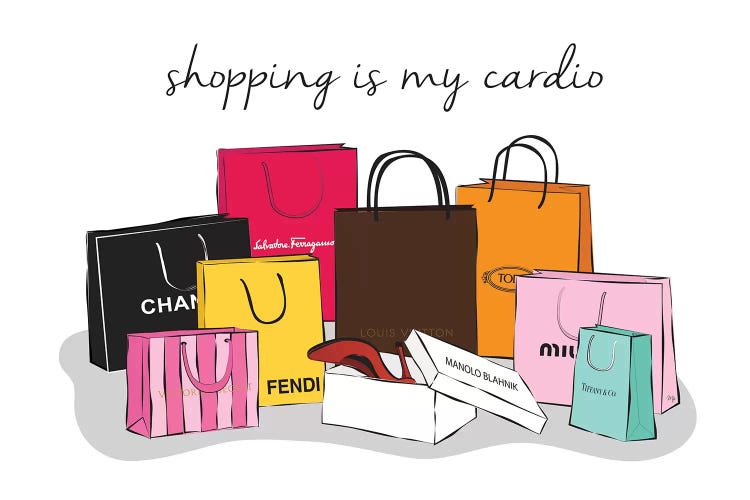 Shopping Cardio by Martina Pavlova wall art