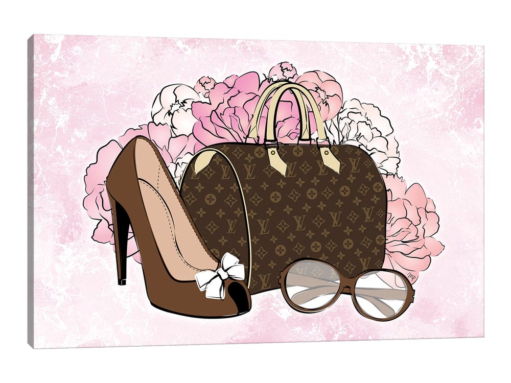 Brown Printed Louis Vuitton Ladies Bag