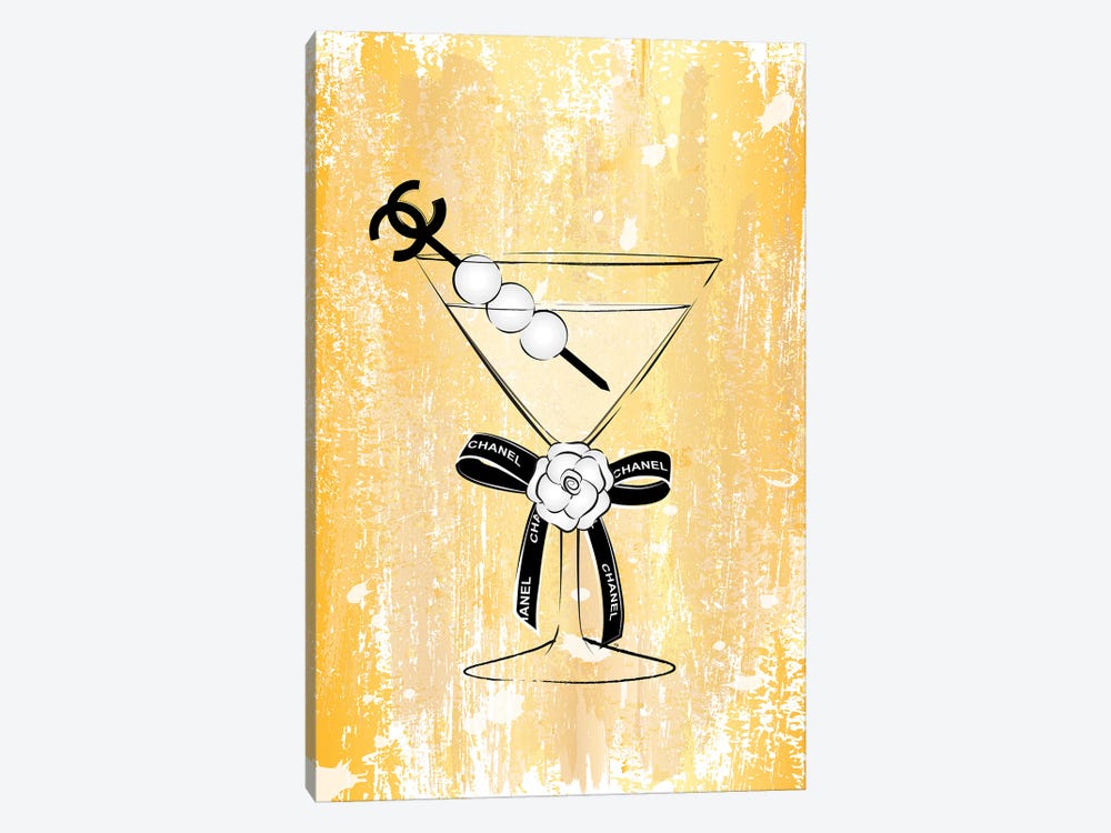 Golden Martini by Martina Pavlova 1-piece Canvas Print