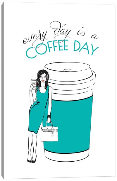 Coffee Day Canvas Art Print - Martina Pavlova Quotes & Sayings