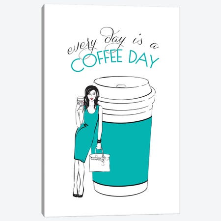 Coffee Day Canvas Print #PAV398} by Martina Pavlova Art Print
