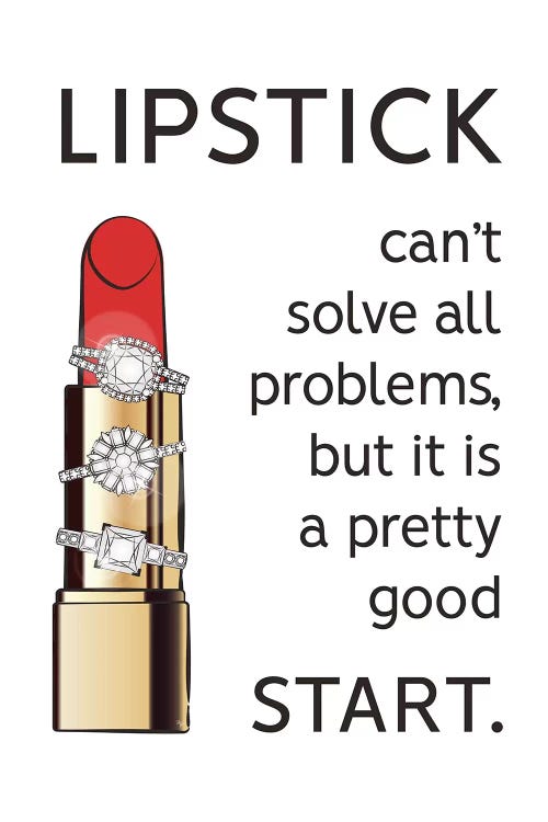 Lipstick Quote by Martina Pavlova wall art