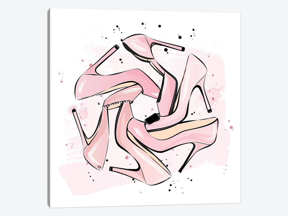 Pink Heels by Martina Pavlova 1-piece Canvas Art Print