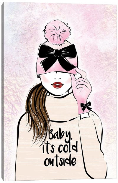 Baby, It's Cold Outside Canvas Art Print - Martina Pavlova Quotes & Sayings