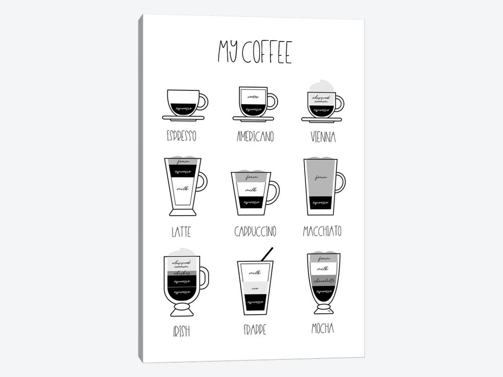 My Coffee Chart by Martina Pavlova 1-piece Art Print