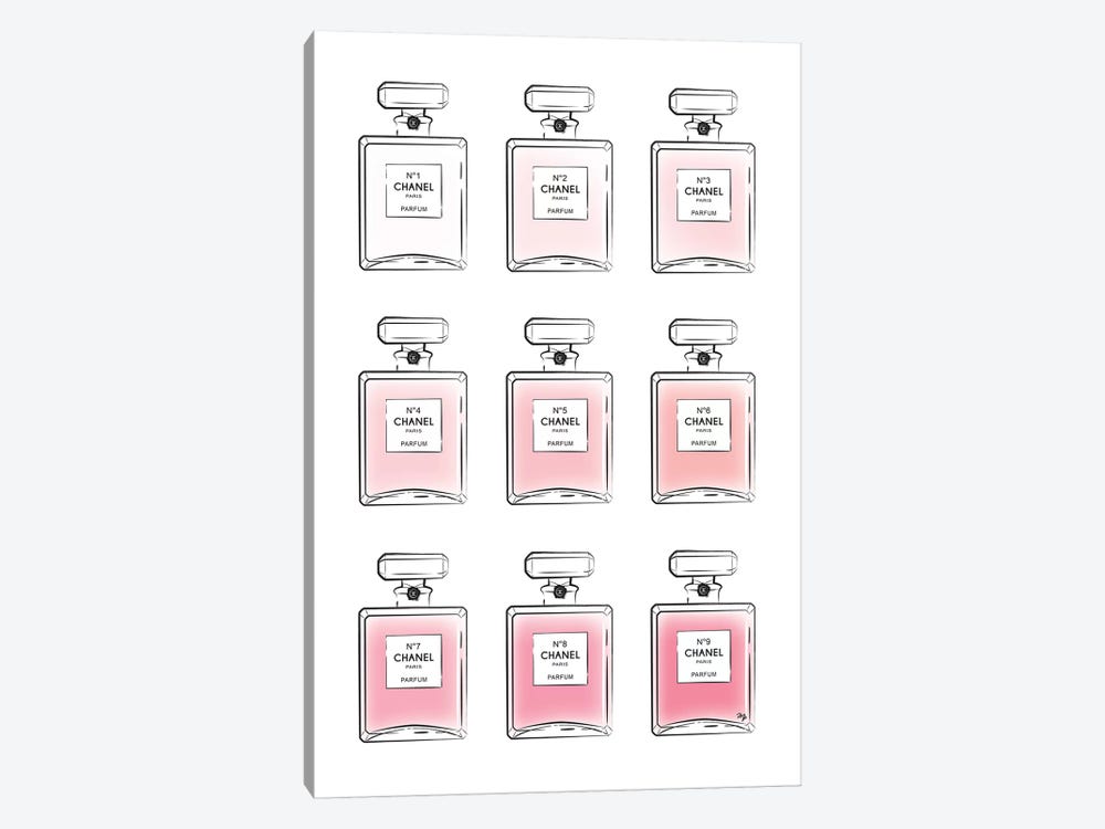 Martina Pavlova Canvas Prints - Pink Perfumes ( Fashion > Hair & Beauty > Perfume Bottles art) - 26x18 in
