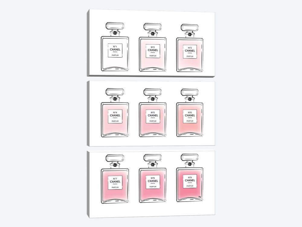 Pink Perfumes by Martina Pavlova 3-piece Canvas Art