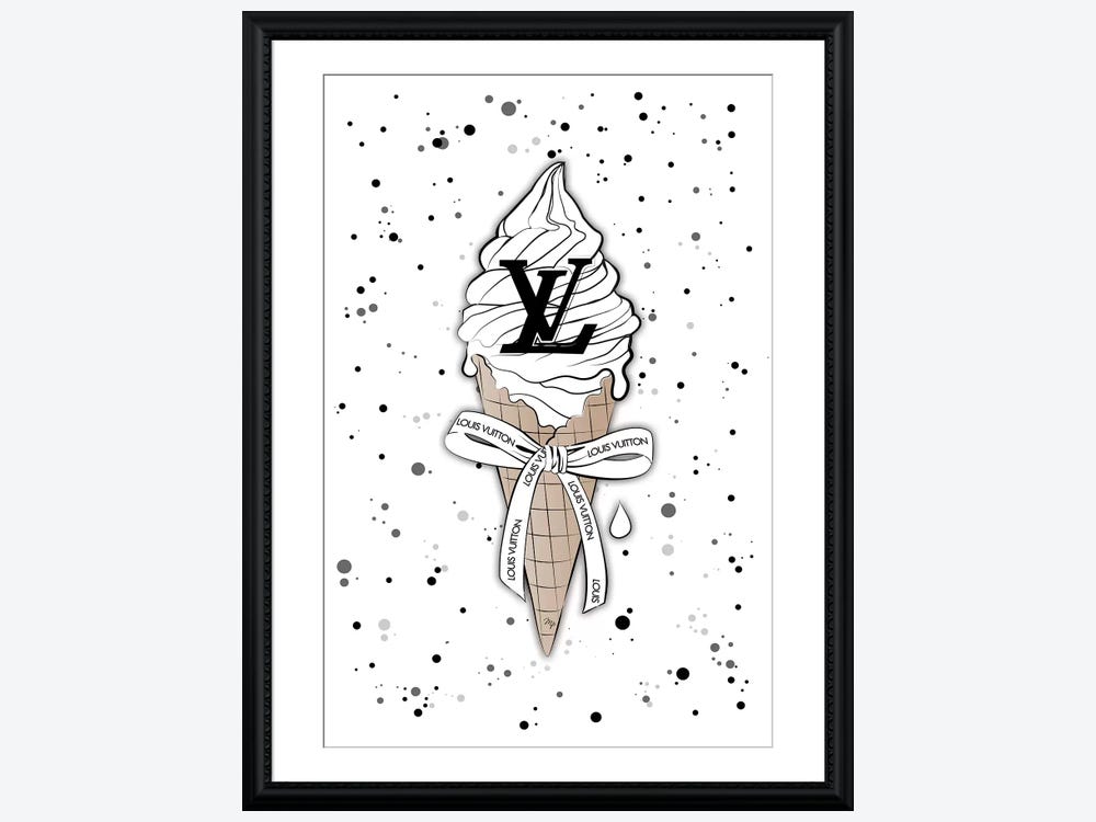 Louis Vuitton Ice Cream by Martina Pavlova Fine Art Paper Print ( Food & Drink > Food > Sweets & Desserts > Ice Cream & Popsicles art) - 24x16x.25