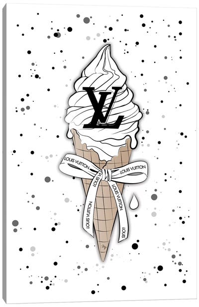 Louis Vuitton Ice Cream Canvas Art Print - Sweets & Dessert Art