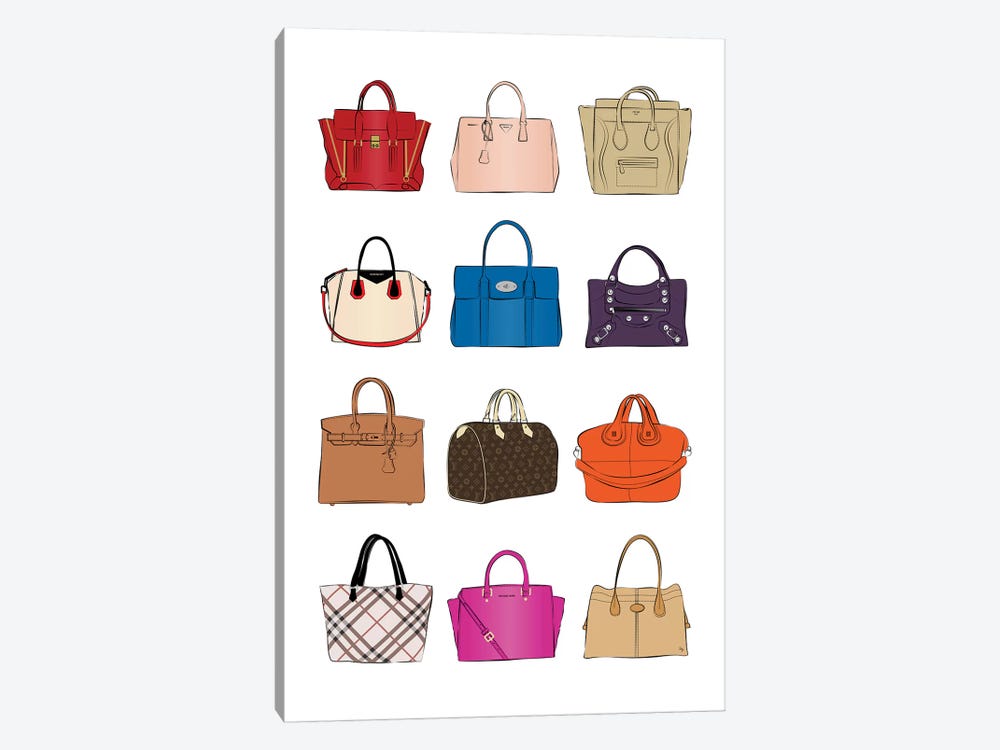 Designer Bags by Martina Pavlova 1-piece Canvas Art