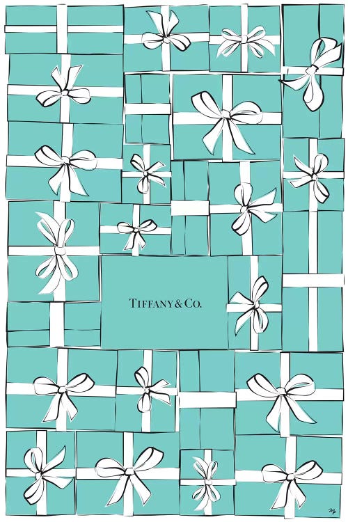 Tiffany Boxes by Martina Pavlova Fine Art Paper Print ( Fashion art) - 24x16x.25