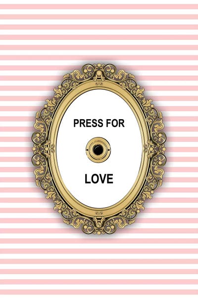 Stripes: Love Button by Martina Pavlova
