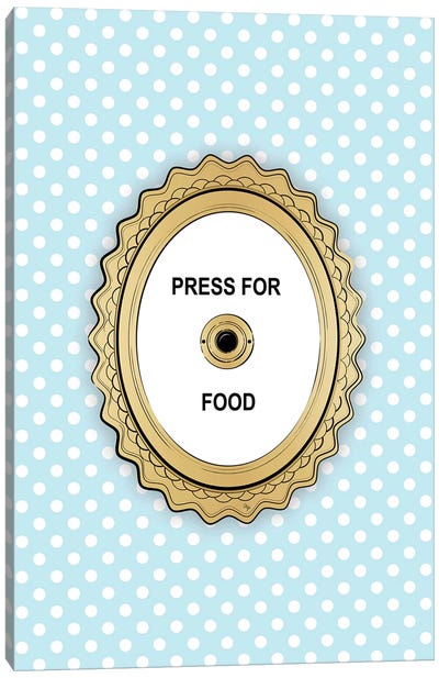Press For Food Canvas Art Print - Polka Dot Patterns