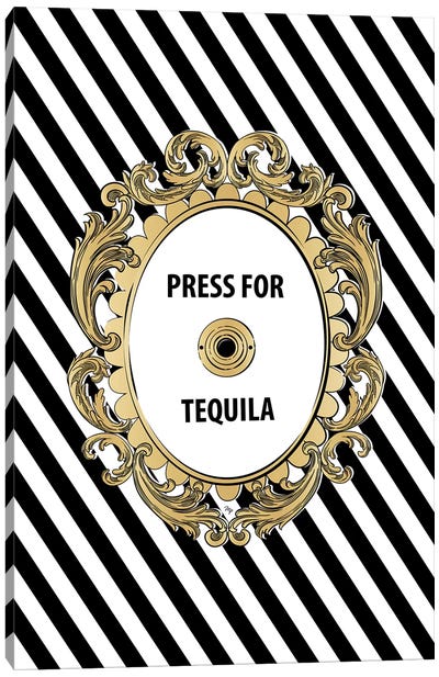 Tequila Button Canvas Art Print - Tequila