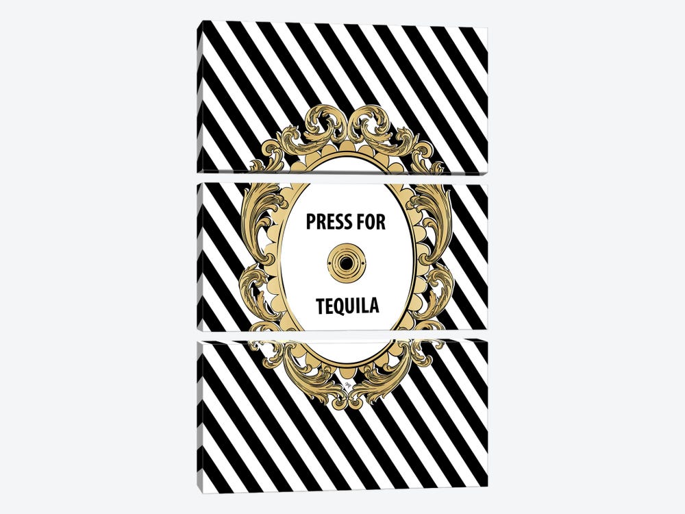 Tequila Button by Martina Pavlova 3-piece Canvas Print