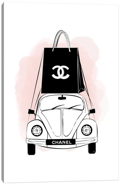 Chanel Car Canvas Art Print - Martina Pavlova Fashion Brands
