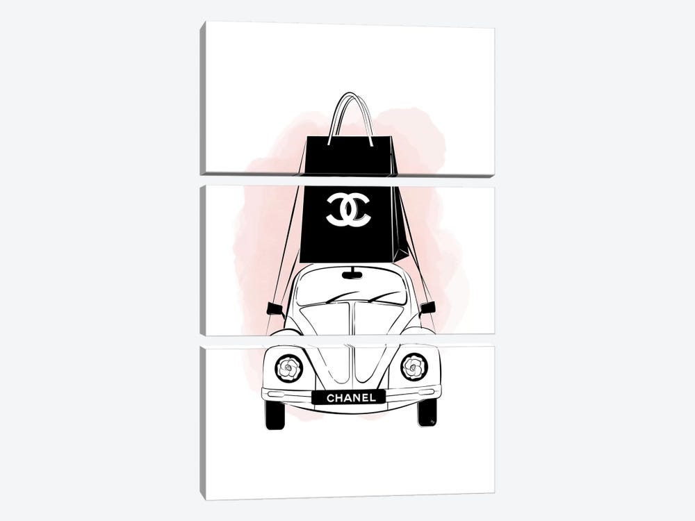 Chanel Car by Martina Pavlova 3-piece Art Print
