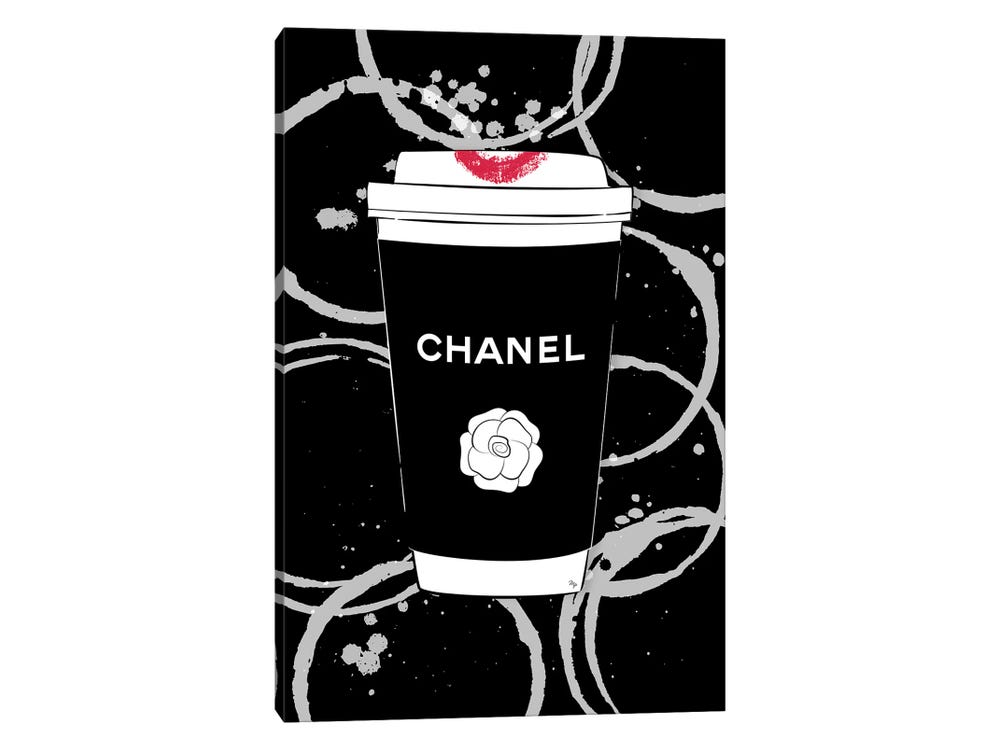 iCanvas Chanel Flower Art by Martina Pavlova Canvas Art Wall Decor ( Fashion > Hair & Beauty > Perfume Bottles art) - 18x12 in