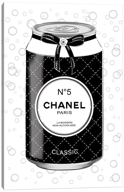 Chanel Drink Canvas Art Print - Martina Pavlova Fashion Brands