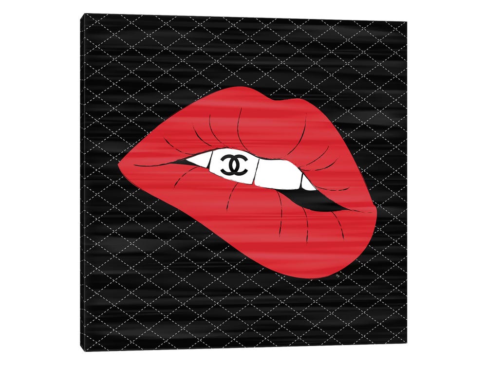 Chanel, Louis Vuitton, and Gucci lips  Chanel art, Pop art lips, Chanel wall  art