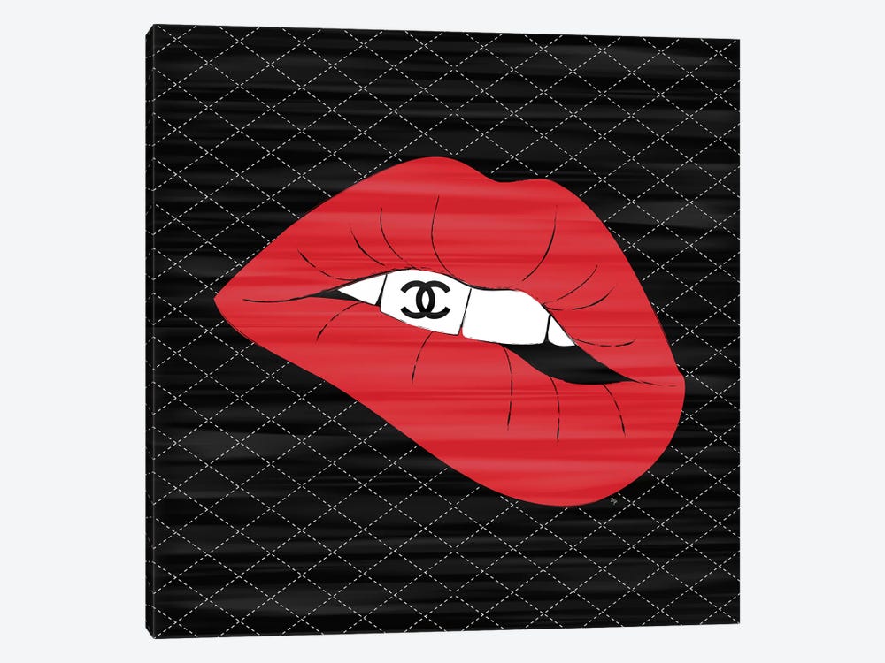 Chanel Lips by Martina Pavlova 1-piece Canvas Art