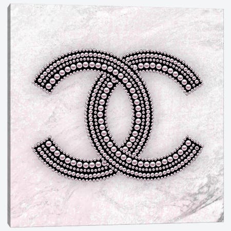 Chanel Logo Pink Canvas Print #PAV481} by Martina Pavlova Canvas Art Print