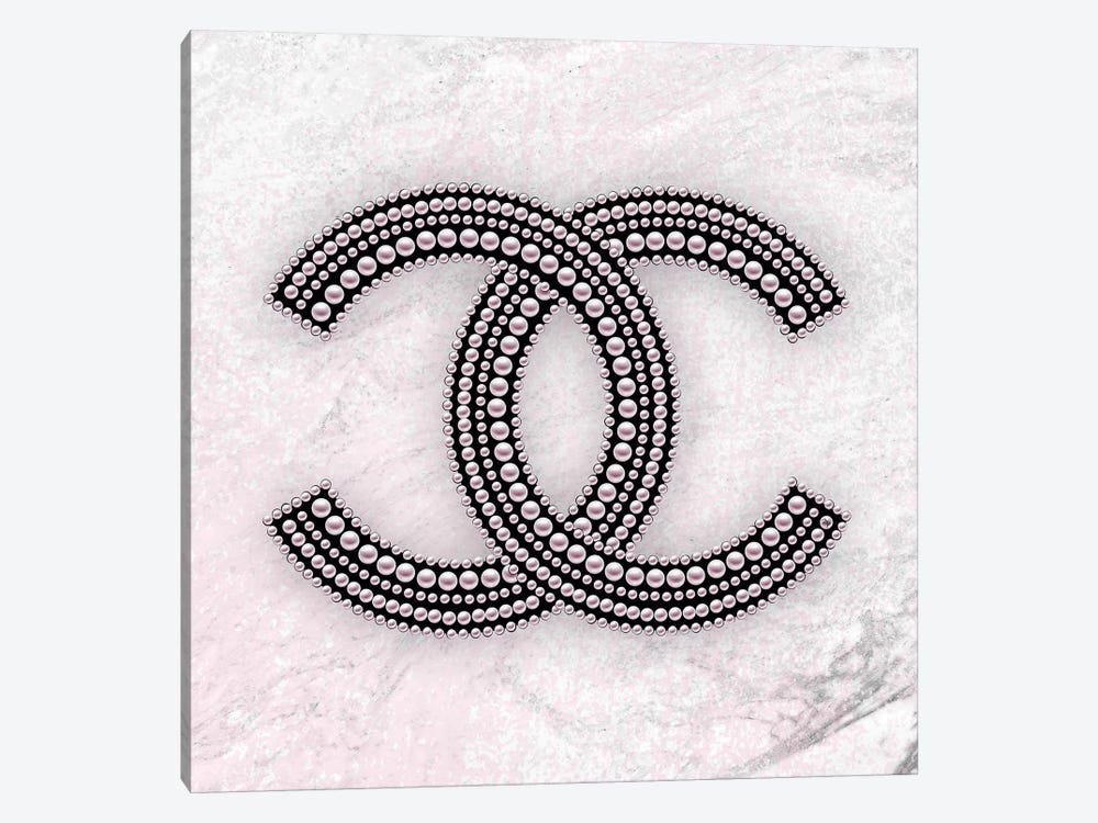 Chanel Logo Pink by Martina Pavlova 1-piece Canvas Wall Art