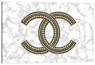 Chanel On Marble Canvas Art Print - Fashion Art