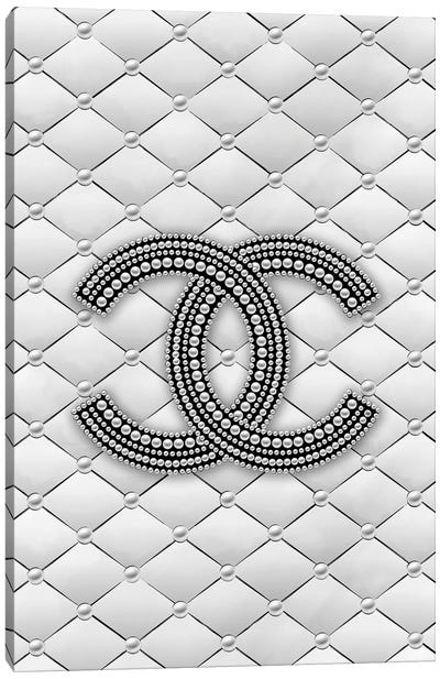 Chanel Pearl Logo Canvas Art Print - Martina Pavlova Fashion Brands