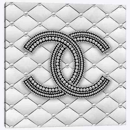 Chanel Pearl Logo I Canvas Print #PAV484} by Martina Pavlova Canvas Artwork